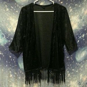 💕Velvet Fringe Kimono💕